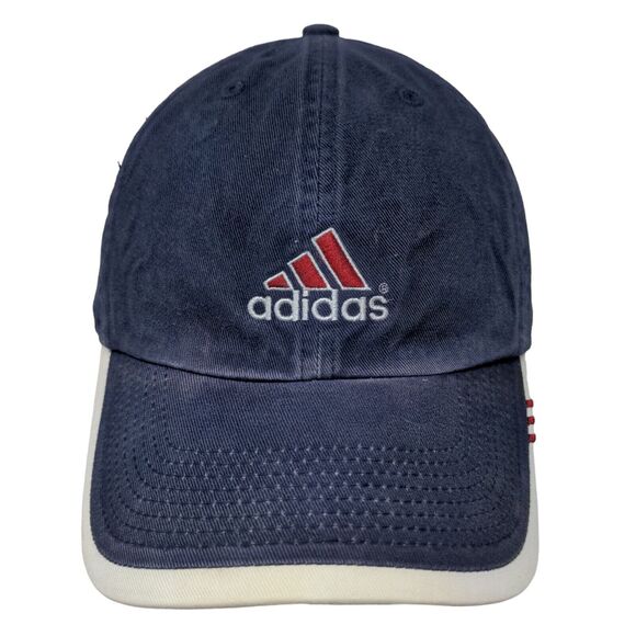 Adidas Men's Slideback Hat Blue Size OSFA Embroidered Logo 100% Cotton - Picture 1 of 9